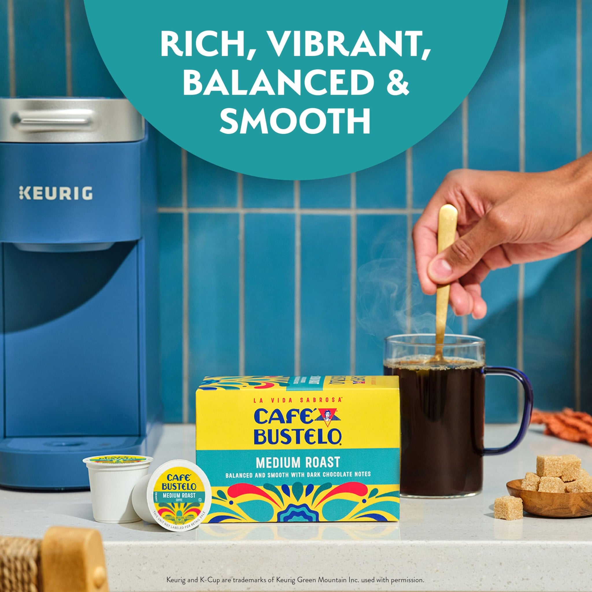 Café Bustelo Medium Roast, Single Serve Coffee Pods, 10 Count (Pack of 1)