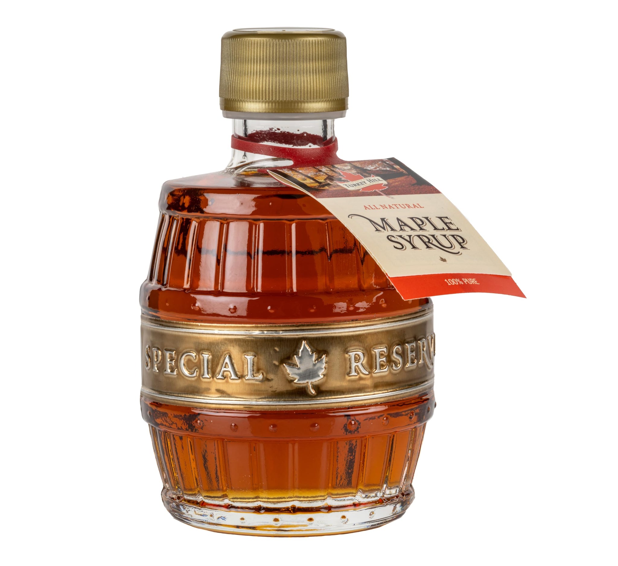 TURKEY HILL SUGARBUSH Maple Syrup Grade A Special Reserve 6.7 Fl Oz Glass Barrel