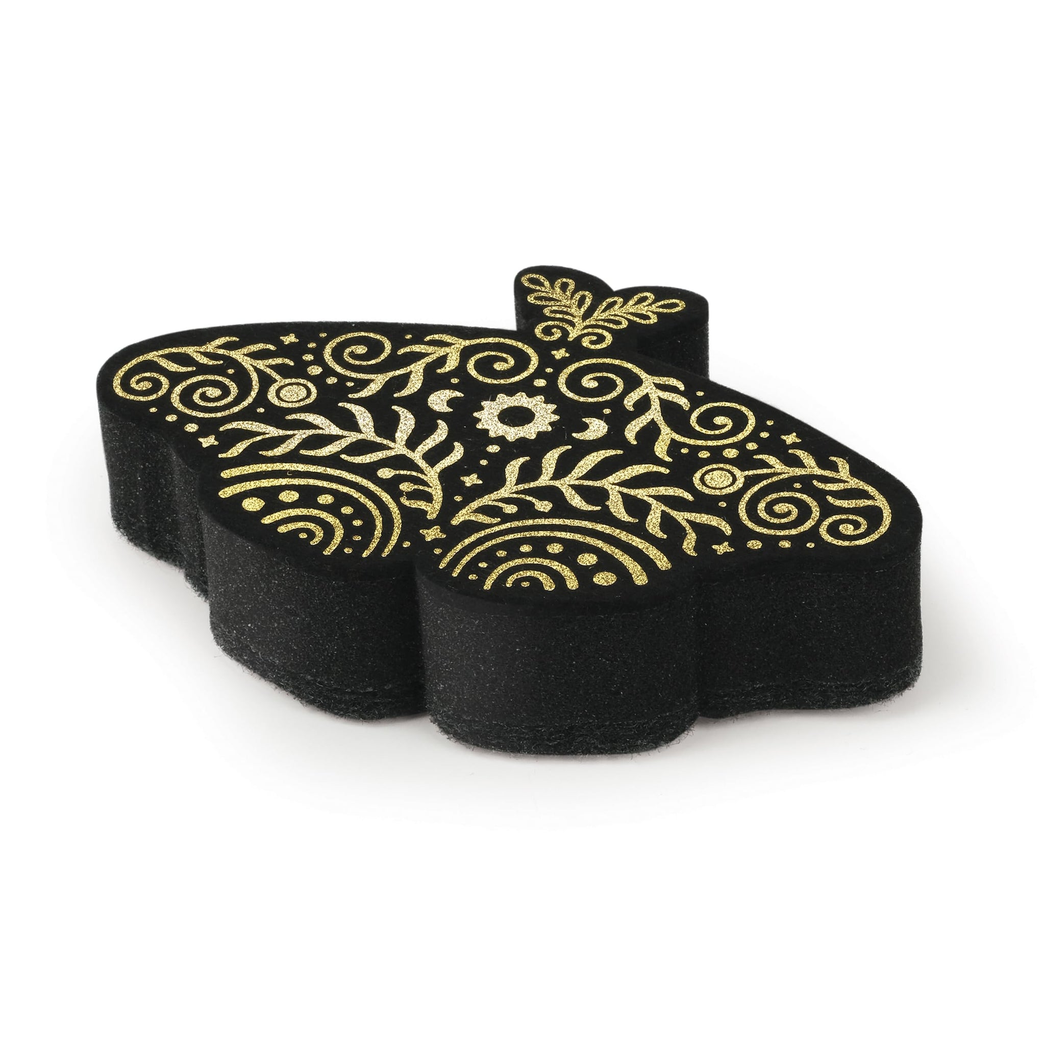 Genuine Fred Night Scrub Moth Kitchen Sponges - Set of 2 Moth-Shaped Sponges with Celestial Gold Metallic Details - Triple-Layer Design - Cute