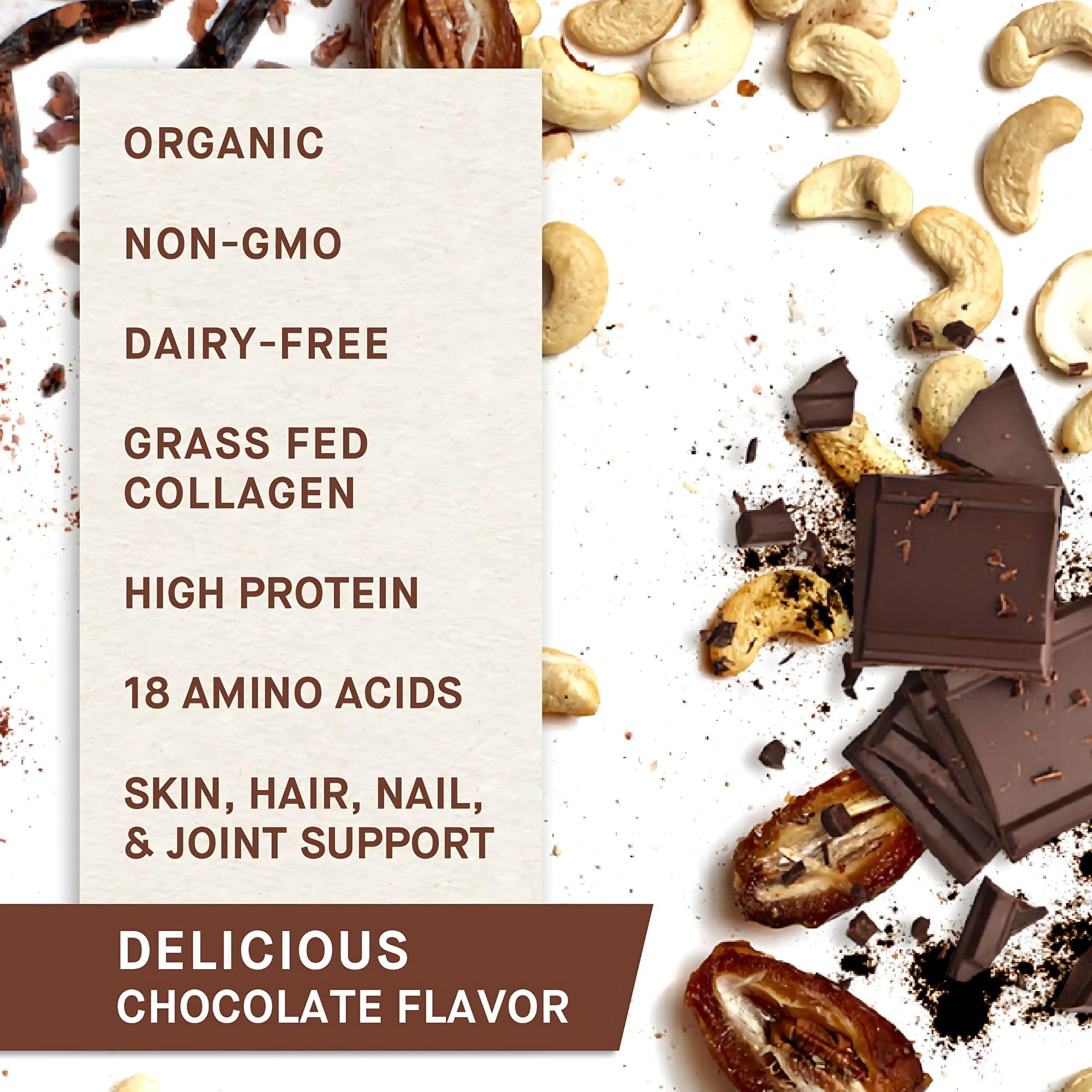 Urban Remedy Chocolate Protein Collagen Meal Shake, 16 oz - 30g Protein, 10g Organic Grass-Fed Collagen, No Added Sugar, Dairy-Free
