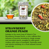 Nelson's Tea Strawberry Orange Peach - Caffeine Free Herbal Rooibos Loose Leaf Tea - Irresistable Blend of Green Rooibos, Orange Peel, Marigold