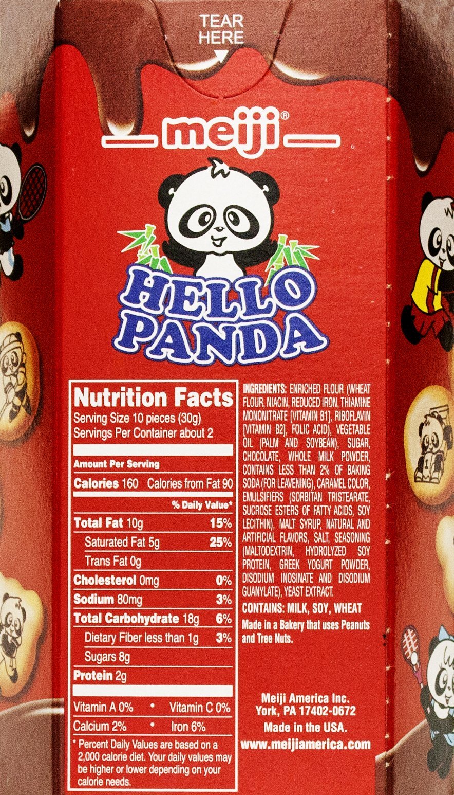 Meiji Hello Panda Cookie, Chocolate, 2.1 Ounce