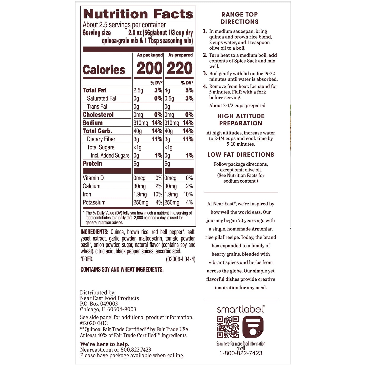 Near East Quinoa Blend, Roasted Red Pepper and Basil, 4.9 oz