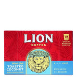 Lion Coffee Toasted Coconut Flavored Medium Roast Coffee Pods - Single-Serve Pods - Hawaiian Inspired Flavor - Arabica Coffee - Compatible