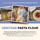 Sunrise Flour Mill USDA Organic Heritage Pasta Flour - 5 lbs | Milled from Hard Red Wheat | Easier to Digest with Less Bloating | No Bleaching or