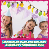 60 Fruit Shaped Fizzy Candy Powder, With Hanging Hole Caps for Decorative Stringing, Great for Hanging on Christmas Trees, Fun and Unique 90’s Retro