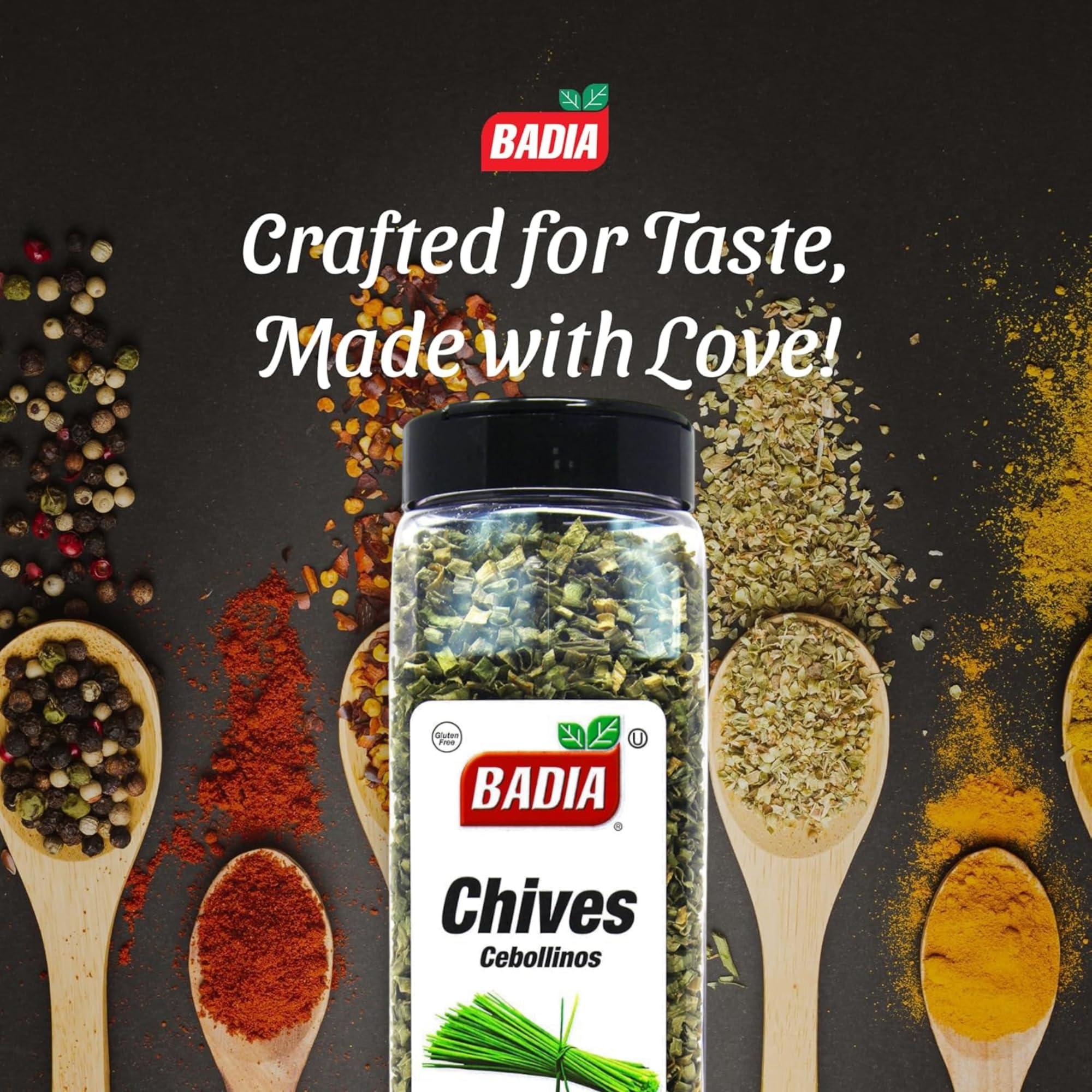 Badia Dried Chives, 2.5 oz - Premium Air-Dried Chives - Fresh & Flavorful for Cooking, Soups, Salads, Eggs, Dips, and More - Sealed for Freshness