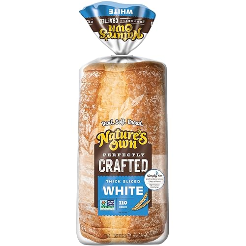 Nature's Own Perfectly Crafted White Bread, Thick Sliced Non-GMO Sandwich Bread, 22 oz Loaf