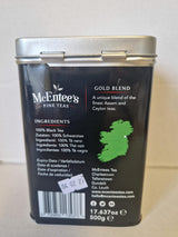 McEntee's Irish Loose Leaf Gold Blend Tea - 500g Tin - Expertly Blended in Ireland to give That Perfect Cup of Tea. A Traditional Blend of Assam