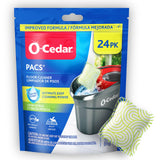 O-Cedar PACS Hard Floor Cleaner, Crisp Citrus Scent 24 Count (1-Pack) | Made with Naturally-Derived Ingredients | Safe to Use on All Hard Floors |
