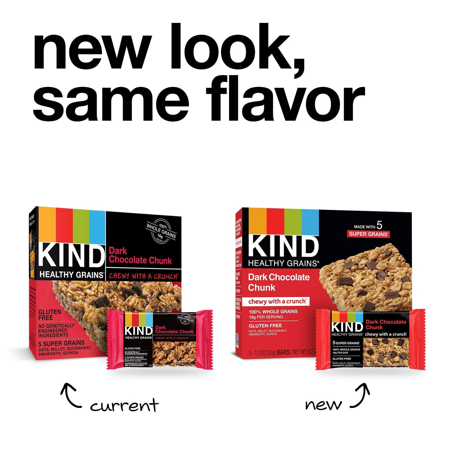 KIND Healthy Grains Bars, Double Chocolate Chunk, Non GMO, Gluten Free, 1.2oz, 5 Count (Pack of 3)