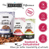 Witzi's Grain Free Granola, Variety Pack, 5oz (Pack of 3), Original, Banana Berry, Lemon Raspberry, Made with Almonds, Walnuts & Pecans, Vegan, Keto