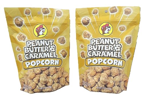 Buc-ee's Beaver Peanut Butter Caramel Popcorn Bundle Collection - Classic - Spicy - Cinnamon - 2 pack 3 pack 6pack Snack Mix Resealable (2 Classic