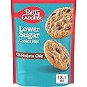 Betty Crocker Lower Sugar Cookie, Chocolate Chip Cookies, No Artificial Sweeteners, 13.1 oz