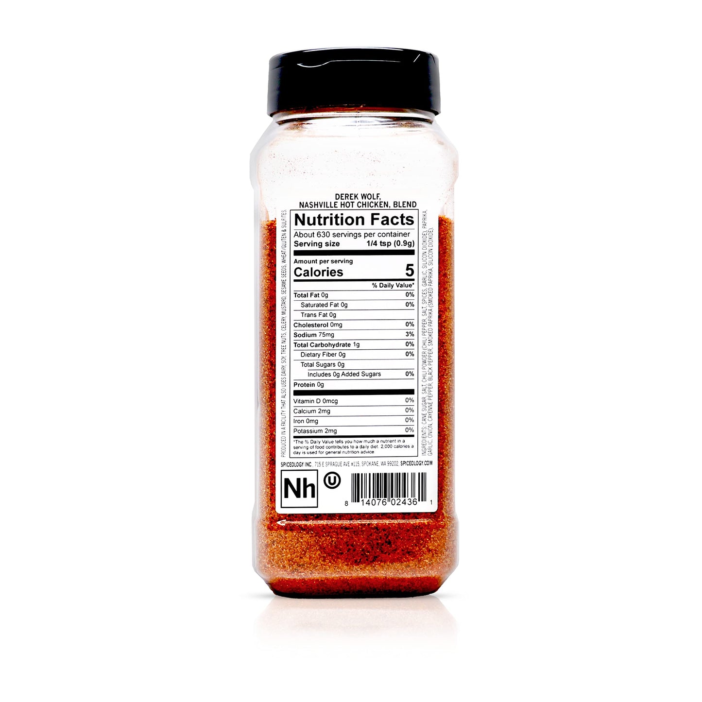 Spiceology - Derek Wolf Nashville Hot Chicken Seasoning - Spicy BBQ Rub for Chicken Wings, Pork Chops, Shrimp, Steak, and More - Bold and Flavorful