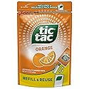 Tic Tac Bulk Orange Refill Bag, On-the-Go Pocket-Sized Mints, Includes Empty Refillable Pack, 17.2 oz