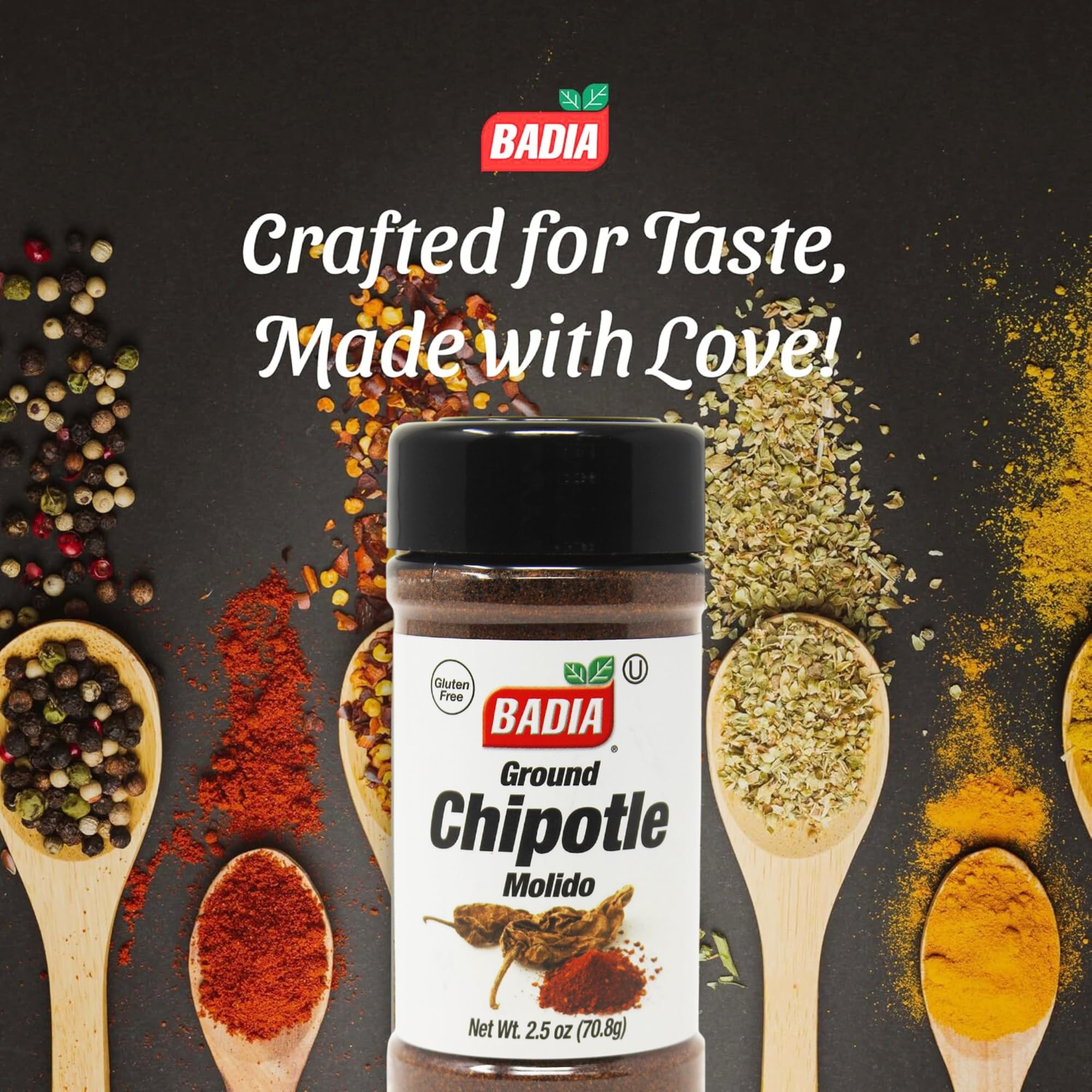 Badia Ground Chipotle, 2.5 oz - Smoked Chili Powder for Bold, Spicy & Savory Dishes