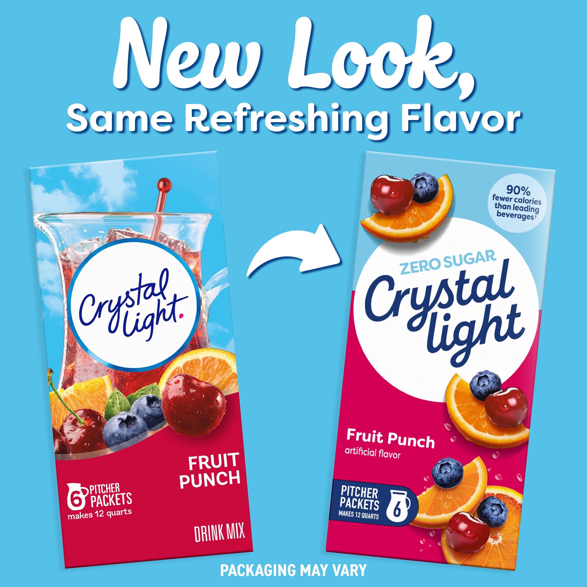 Crystal Light Fruit Punch Drink Mix, 2 oz, Makes 12 qt