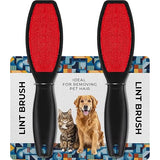 DecorRack (2 Pack) Double-Sided Lint Brushes, Pet Hair Remover Brush for Clothes and Furniture, Remove Cat and Dog Fur from Fabric Carpet