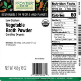FRONTIER HERB Vegetable Low Sodium Organic Broth Powder, 16 Ounce