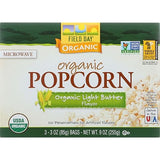 Field Day Organic Microwave Popcorn, Light Butter, 12 Count