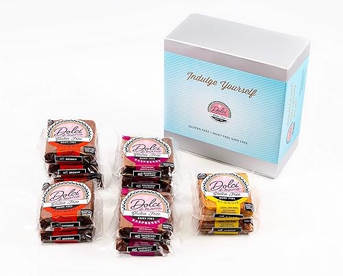 Dolci di Maria | Chocolate Raspberry Blondie Brownie Gift Pack | Gluten & Dairy Free Snack | 1 Pack of 12 Brownies, 3.0 ounce each