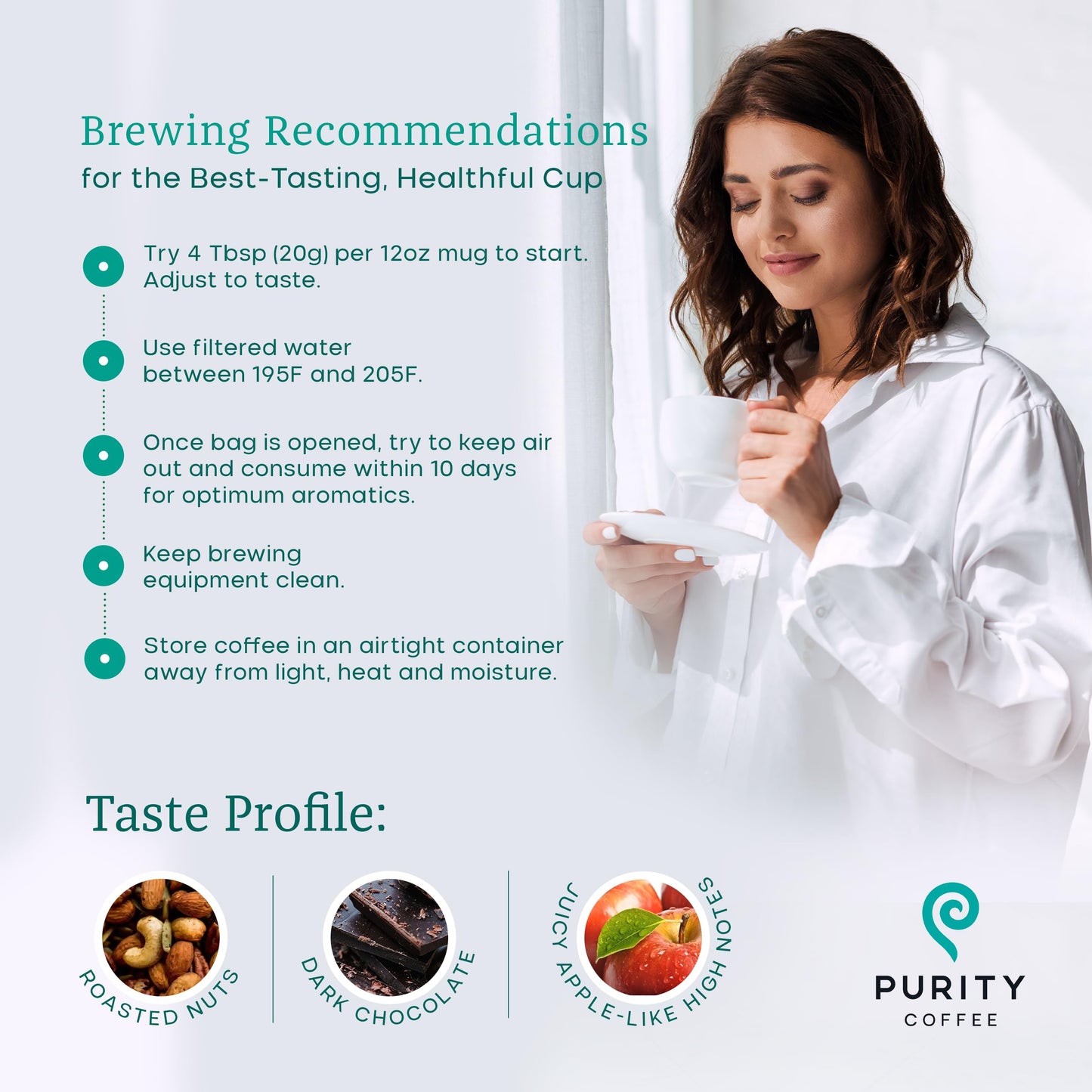 Purity Coffee FLOW Original Medium Roast Ground (12oz Bag) | Specialty-Grade USDA Organic Arabica Blend | Third Party Tested for Mold, Mycotoxins