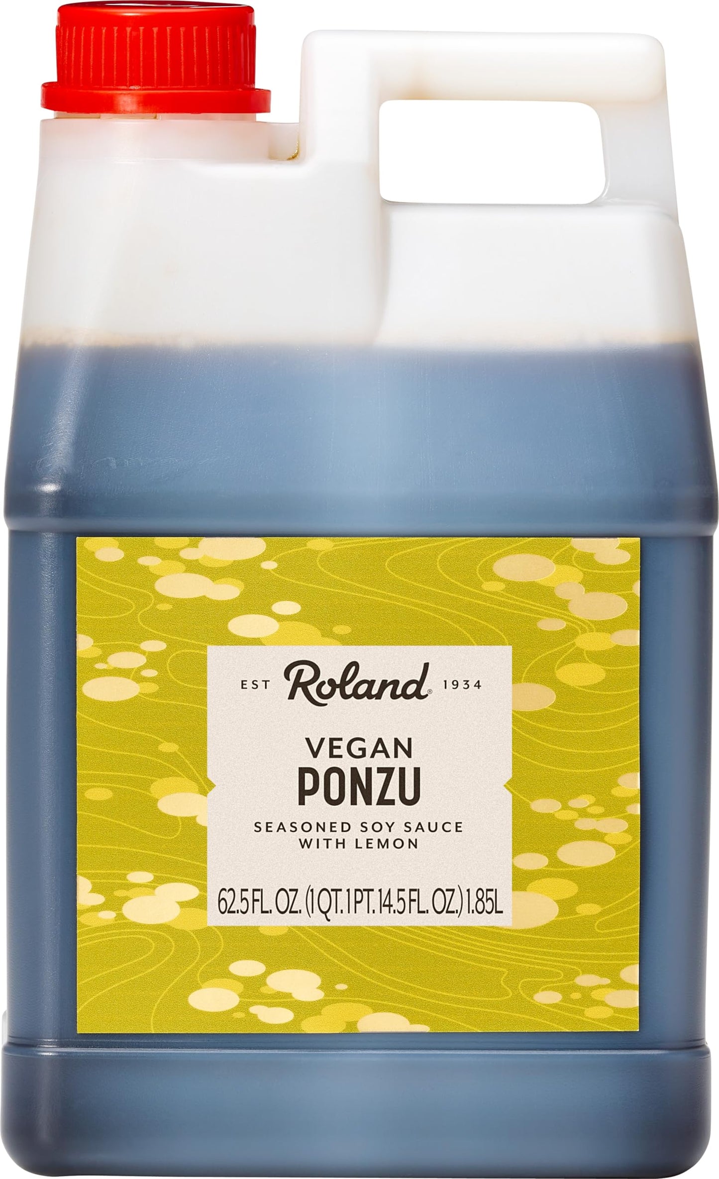 Roland Foods Vegan Ponzu Seasoned Soy Sauce With Lemon, Specialty Imported Food, 62.5 Ounce Bottle, Pack of 1
