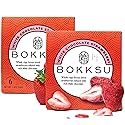 Bokksu White Chocolate-Infused Freeze Dried Strawberries 6-Piece Box (2-Pack) - Authentic Japanese Individually Wrapped Freeze Dried Strawberry Fruit