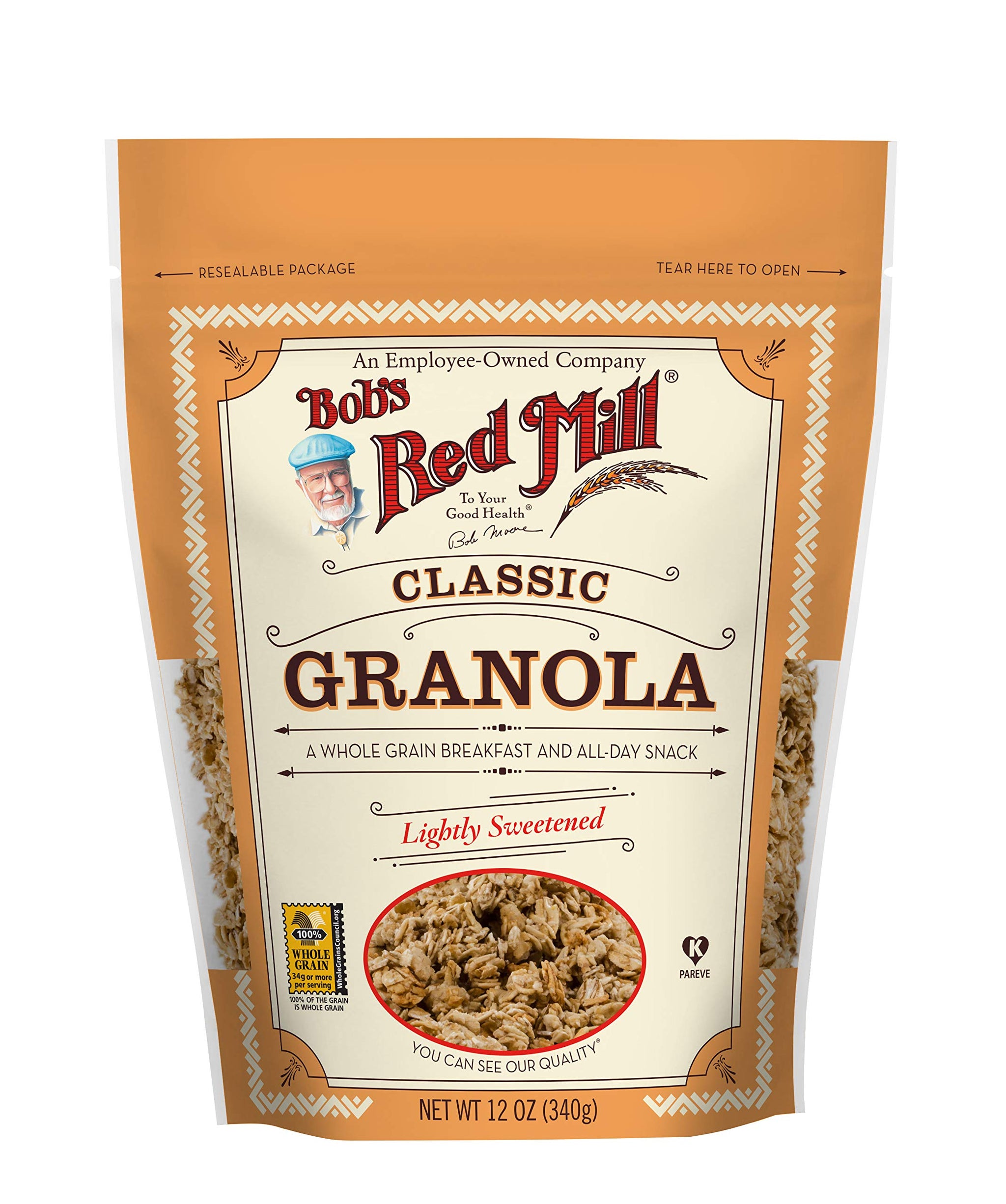 Bob's Red Mill Granola Natural NO-FAT ADDED, 12-ounces (Pack of4)