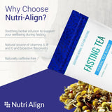 Nutri-Align Fasting Tea | 20 Herbal Tea Bags with Chamomile, Dandelion Root, Rosehips, Cinnamon Bark, Elderflower, Cardamom & Fenugreek | Caffeine