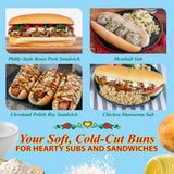 Martin's Hoagie Rolls - 8” Soft & Sweet Classic Italian Sub Rolls - Made w/Nonfat Milk, High Protein Wheat Flour & Cane Sugar - Perfect for Grinders