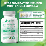 UPLIFE Hydroxyapatite Remineralizing Gum, 62 Pieces - Sugar Free Xylitol Chewing Gum for Daily Oral Care, Supports Enamel & Fresh Breath, Vegan, Mint