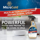 (2PACK) MicroGold Multi Action Disinfectant & Antimicrobial, Clear, 24oz2
