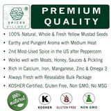 Spices Village Yellow Mustard Seeds, Whole Mustard Seeds for Pickling, All Natural & Dry Mustard Seasoning, 8 Ounces, Great for Culinary - Kosher