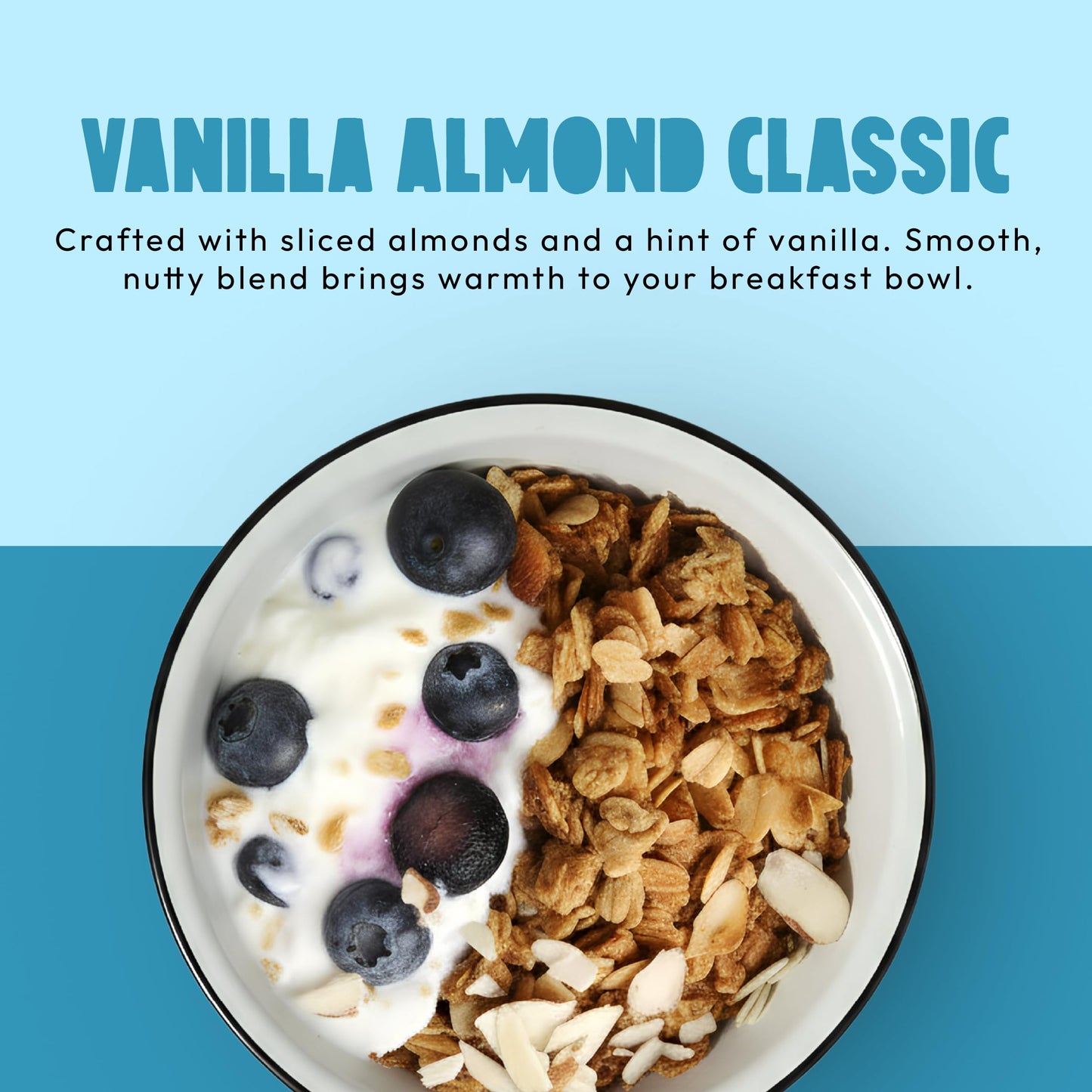 Kellys Four Plus Granola Cereal | Vanilla Almond Healthy Granola for Yogurt | Hand Made Snacks for Breakfast - 12 oz