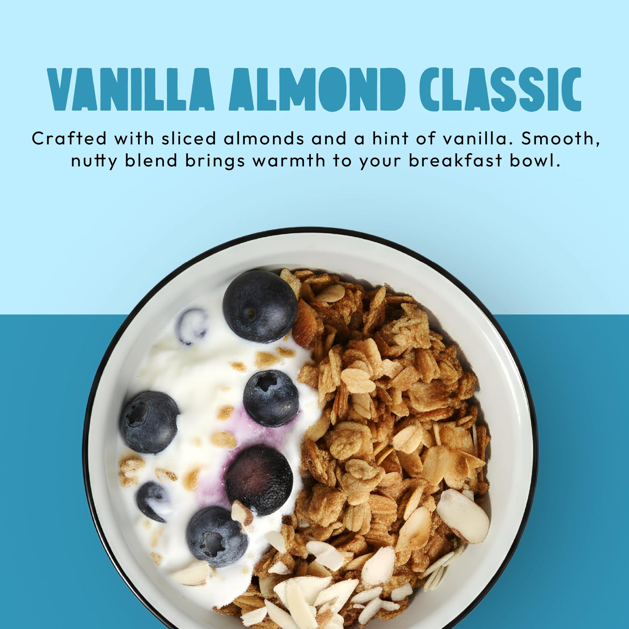 Kellys Four Plus Granola Cereal | Vanilla Almond Healthy Granola for Yogurt | Hand Made Snacks for Breakfast - 12 oz