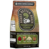 Bones Coffee Company Better Brain Mushroom Coffee Dark Roast Low Acid Arabica Coffee with Mushroom Blend for Energy, Focus, Digestion and Immunity
