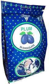 Solidarnosc Candied Plums in Dark Chocolate Sliwka Naleczowska (12.34 Ounces) Pack of 4