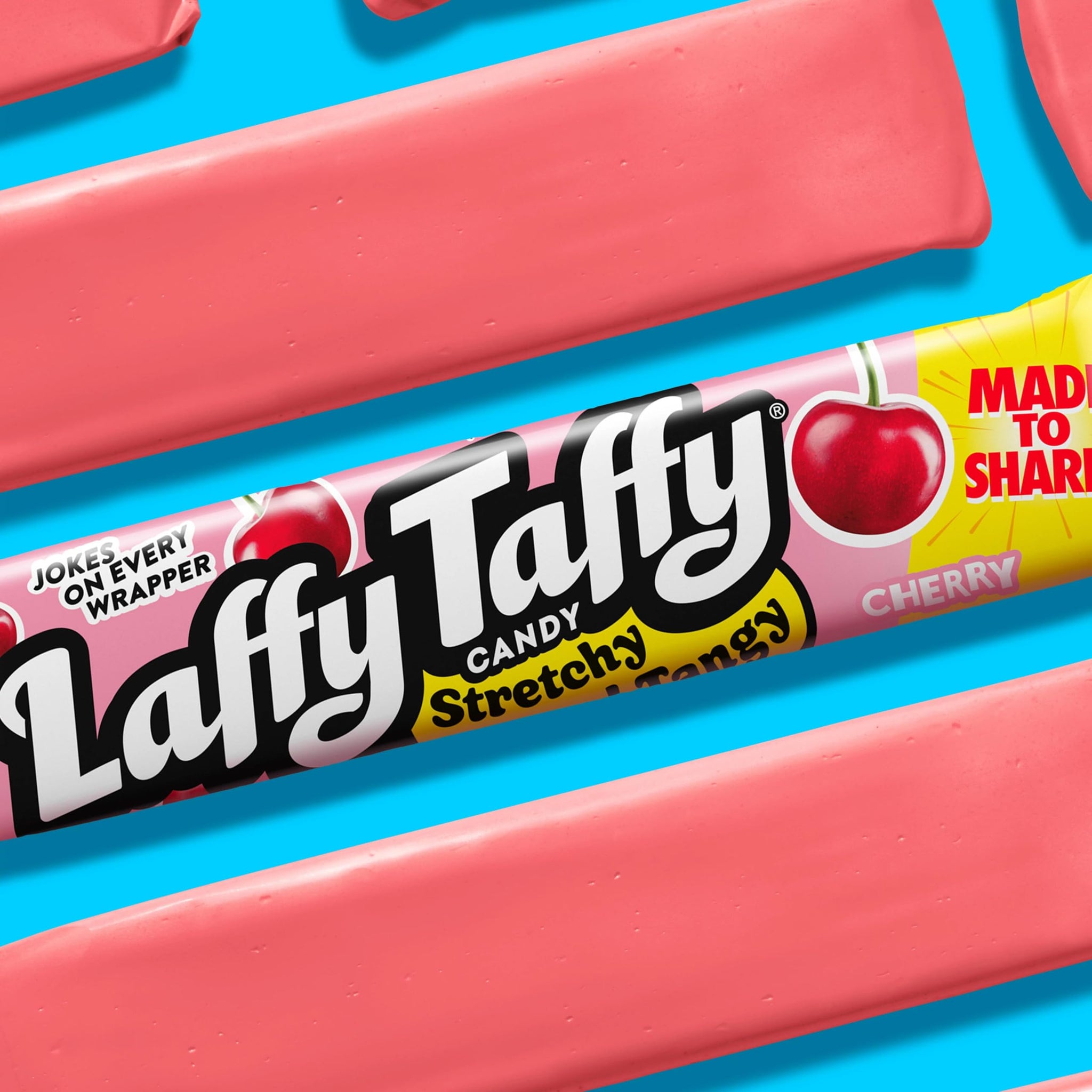 Laffy Taffy Stretchy & Tangy Variety Candy Box, Grape, Watermelon, and Cherry Flavors, 1.5 Ounce Bars (Pack of 24)
