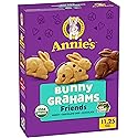 Annie's Organic Friends Bunny Grahams, Chocolate Chip, Chocolate, and Honey Baked Graham Snacks, 11.25 oz
