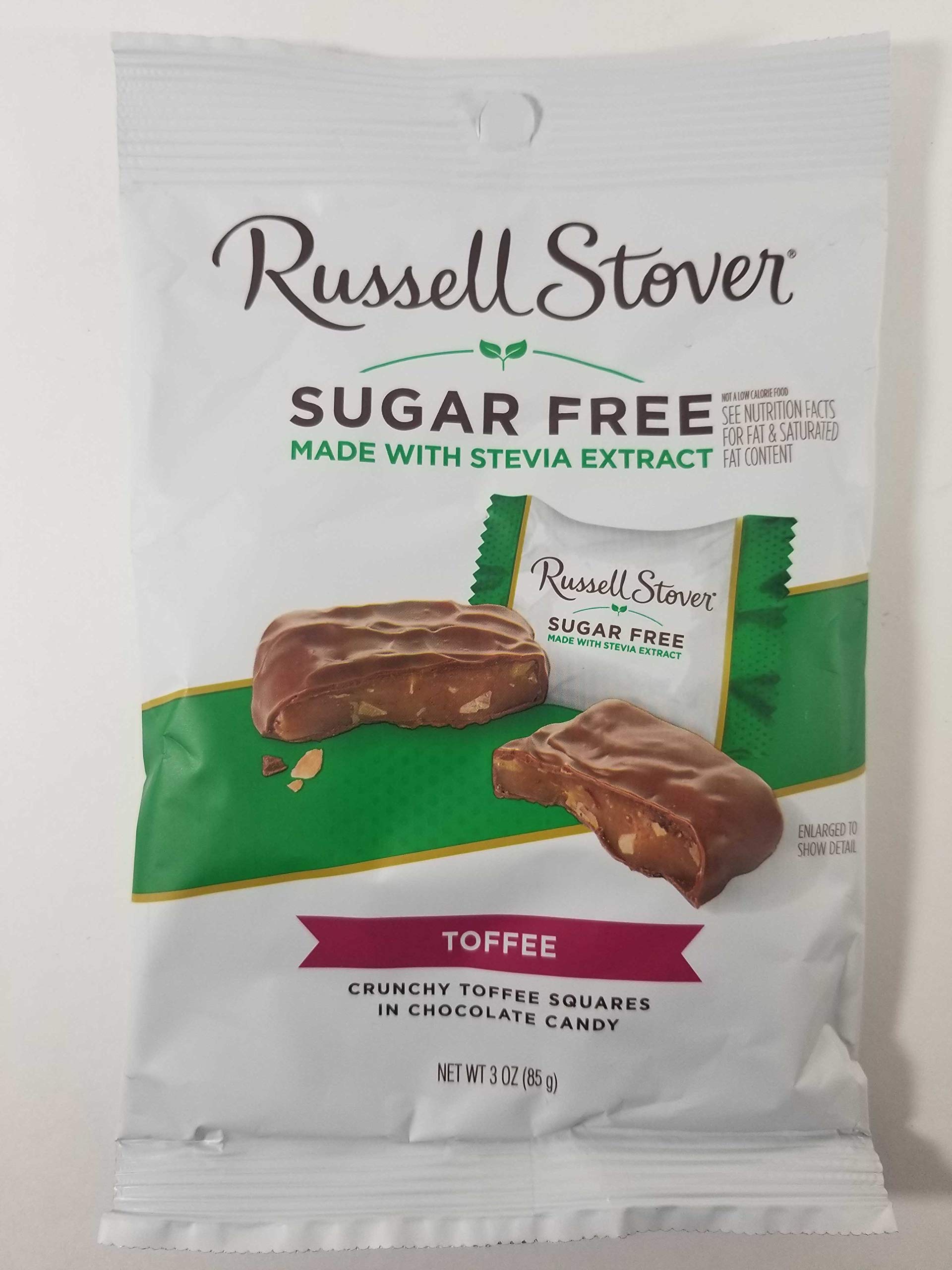 Russell Stover Sugar Free Toffee Squares 3oz (Pack of 3)