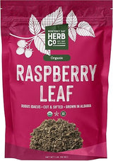 Organic Raspberry Leaf Cut & Sifted, by Herb Co, Rubus Idaeus, from Albania, Kosher, for Tea, Apple Cider Vinegar, Salves, Lotions, Creams, Toner