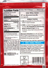 McCormick Sausage Country Gravy Mix (Pack of 4) 2.64 oz Packets
