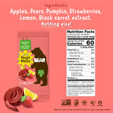 BEAR Sour Fruit Snack Rolls, Strawberry Lemon - 0.7 Ounce (5 Count) - Gluten Free, Vegan, and Non-GMO - Healthy School And Lunch Snacks For Kids