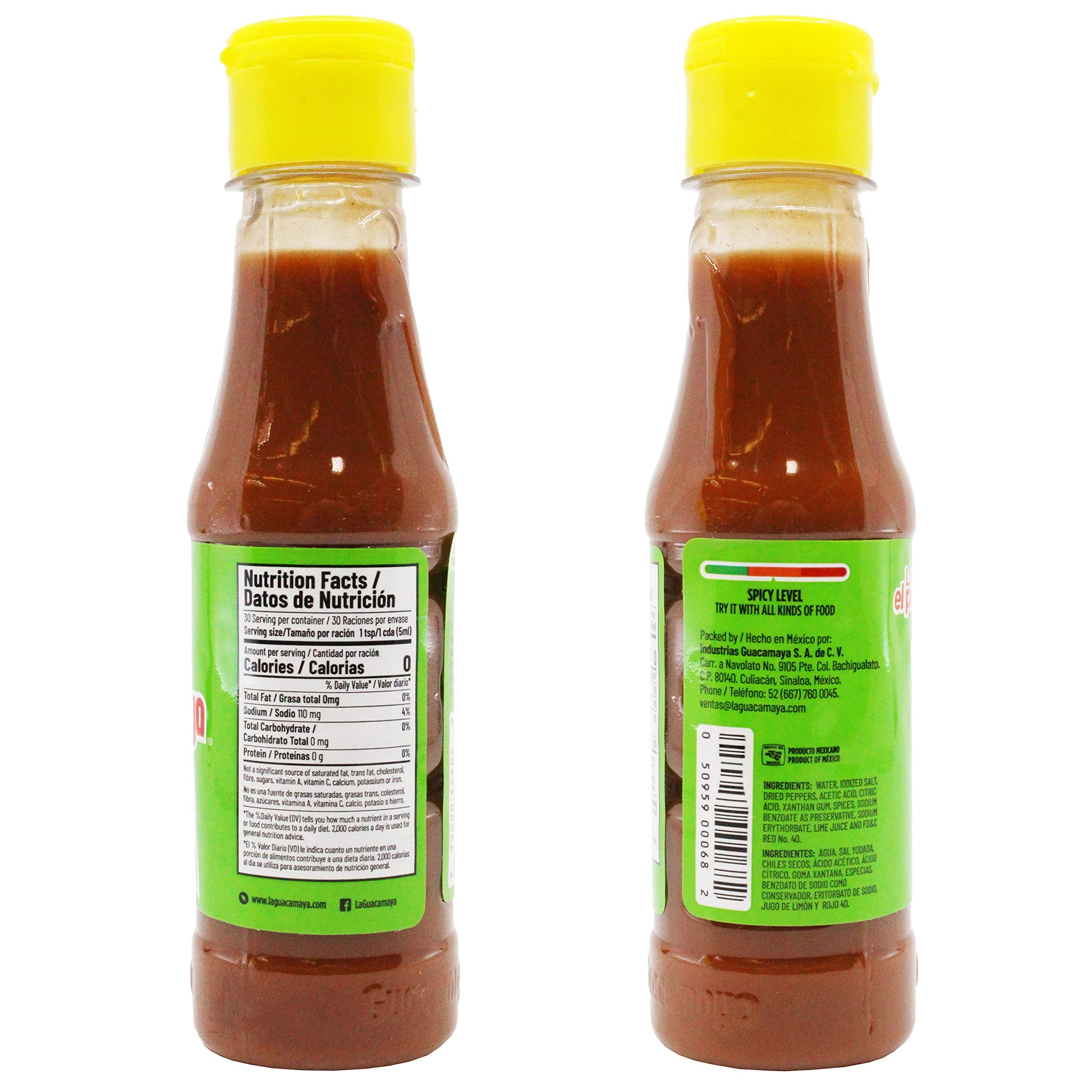 La Guacamaya Hot Sauce with Lime Juice (1 x 5.07 oz. Bottle)