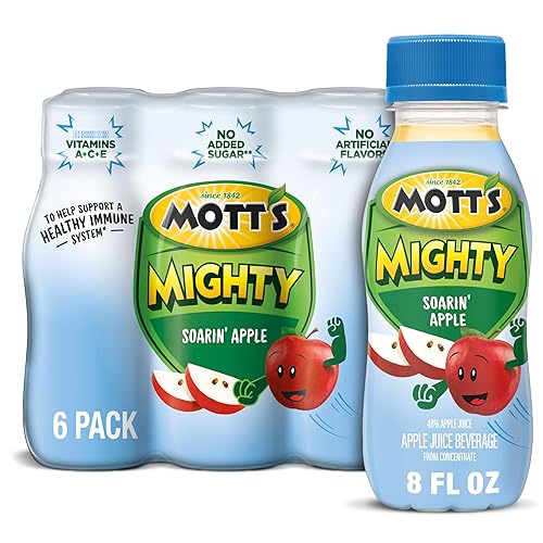 Mott's Mighty Soarin' Apple Juice Drink, 8 Fl Oz Bottles, 6 Pack