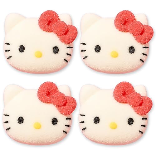 Hello Kitty Candy, Giant Fluffy Marshmallows, Individually Wrapped Pieces, Party Favor Treats, 4 Count Box