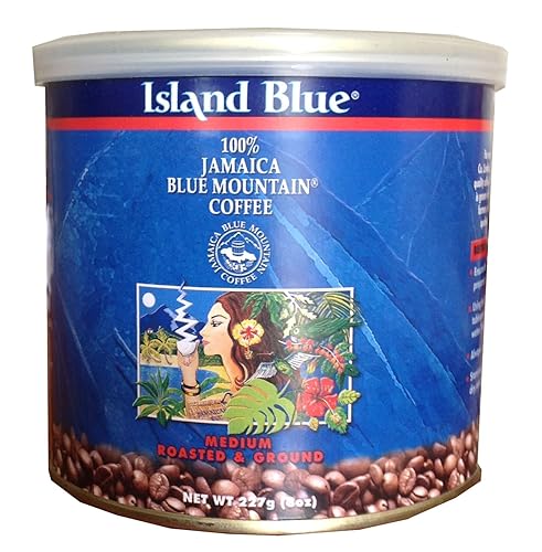 Island Blue 100% Jamaica Blue Mountain Ground Coffee - Tin