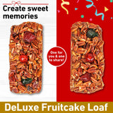 Collin Street Bakery Fruitcake - DeLuxe Loaf 2 Pack (14 oz each) - Handmade with Pecans, Pineapple, Golden Raisins Cherries & Honey - Gourmet Holiday
